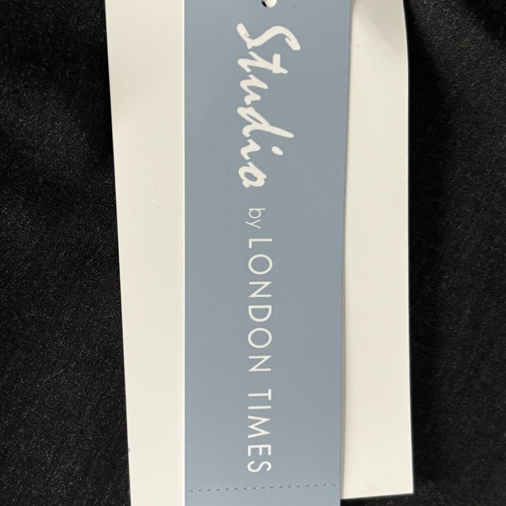 Studio by London Times Charcoal Sheath Dress - Size 16 - NWT - Picture 4 of 9
